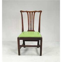 ENGLISH MAHOGANY CHIPPENDALE SIDE CHAIR