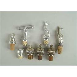 LOT OF EIGHT DECORATIVE FIGURAL STOPPERS