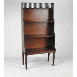 19TH CENTURY CARVED MAHOGANY BOOK CABINET