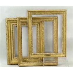 THREE FANCY GILT FRAMES