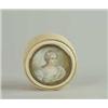 Image 1 : ROUND IVORY DRESSING BOX WITH IVORY MINIATURE PAINTING