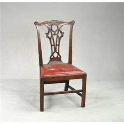 ENGLISH CHIPPENDALE STYLE CARVED SIDE CHAIR