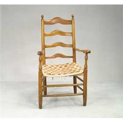 18TH CENTURY LADDERBACK ARM CHAIR