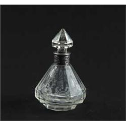 ETCHED GLASS & STERLING COLOGNE