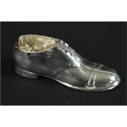 ENGLISH SILVER SHOE SHAPED PIN CUSHION