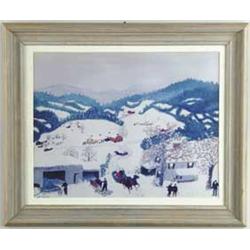 FRAMED GRANDMA MOSES PRINT