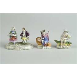 SET OF THREE SMALL CHELSEA FIGURINES