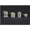 Image 1 : LOT OF FOUR SILVER MUSTARD POTS