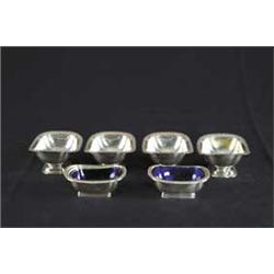 LOT OF 6 OPEN SILVER PLATED OPEN SALTS