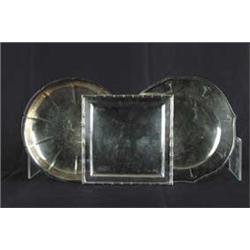 FOUR SILVER PLATED SERVING DISHES