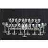 Image 1 : SET OF FOURTEEN CUT CRYSTAL WINE GLASSES
