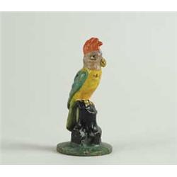 CAST IRON PAINTED PARROT DOORSTOP