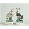 Image 1 : PAIR OF CAT STAFFORDSHIRE FIGURINES