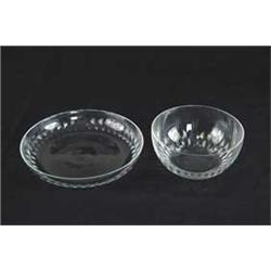CUT GLASS FINGER BOWLS & UNDERPLATES