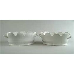 PAIR OF LARGE PORCELAIN MONTEITHS