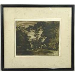 FRAMED ENGRAVING BY SIR ALFRED EAST