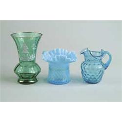 THREE PIECES OF ART GLASS