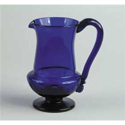 HAND BLOWN COBALT PITCHER