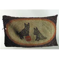 SCOTTIE DOG HOOKED RUG
