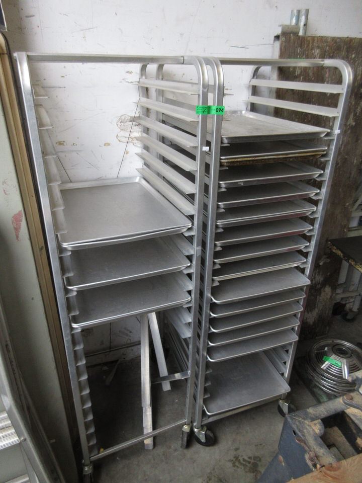2 Commercial Rolling Sorting Racks
