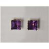 Image 1 : #2-14KT YELLOW GOLD AMETHYST EARRINGS