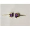 Image 2 : #2-14KT YELLOW GOLD AMETHYST EARRINGS