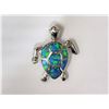 Image 1 : #3-STERLING SILVER CREATED OPAL TURTLE SHAPED