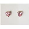 Image 1 : #4-14KT YELLOW GOLD PINK CUBIC ZIRCONIA HEART