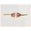 Image 2 : #4-14KT YELLOW GOLD PINK CUBIC ZIRCONIA HEART