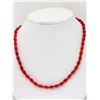 Image 1 : #7-POLYMERIZED CORAL BEADS NECKLACE WITH