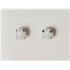 Image 1 : #9-10KT WHITE GOLD OPAL STUD EARRINGS