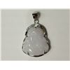 Image 1 : #13-STERLING SILVER JADE BUDDHA PENDANT
