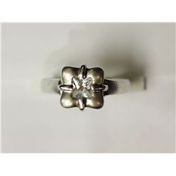 #20-STERLING SILVER CUBIC ZIRCONIA RING