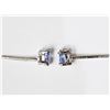 Image 2 : #29-STERLING SILVER TANZANITE STUD EARRINGS