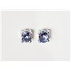 Image 3 : #29-STERLING SILVER TANZANITE STUD EARRINGS