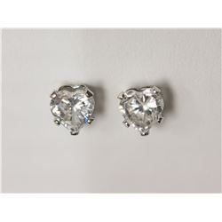 #31-14KT WHITE GOLD CUBIC ZIRCONIA HEART