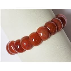 #34-GENUINE CARNELIAN FLEXIBLE BANGLE