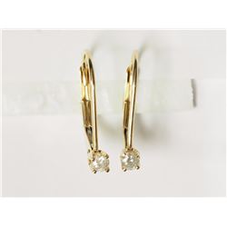 #36-14KT YELLOW GOLD DIAMOND(0.11CT)EARRINGS