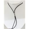Image 1 : #42-PERSONA BLACK LEATHER LARIAT NECKLACE