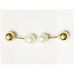 #48-STERLING SILVER GOLD PLATED FRESHWATER