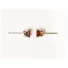 Image 2 : #50-10KT WHITE GOLD GARNET STUD EARRINGS