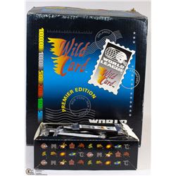 FULL BOX OF ASSORTED FOOTBALL CARDS ALL WILDCARD