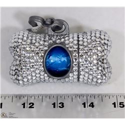 NEW BLING DOG BONE SHAPED BAG HOLDER