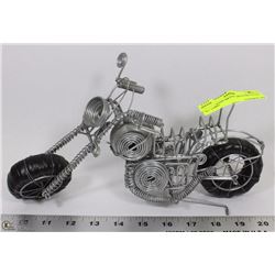 HAND MADE METAL MOTORCYCLE - 12" LONG