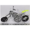 Image 1 : HAND MADE METAL MOTORCYCLE - 12" LONG