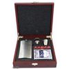 Image 1 : ROSEWOOD BOX W/STAINLESS STEEL FLASK,