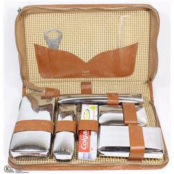 VINTAGE AUSCO MEN GROOMING SET IN LEATHER CASE
