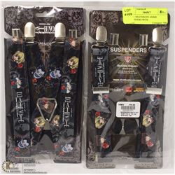 2 NEW  DEATHNOTE ANIME SUSPENDERS WITH