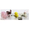Image 1 : MINI BLOWN GLASS DUCK, CAT, ELEPHANT & PIG
