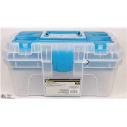 NEW FIX IT ULTRA TOUGH 16" PLASTIC TOOL BOX